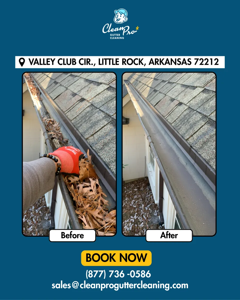 Before and after gutter cleaning in Stow, MA
